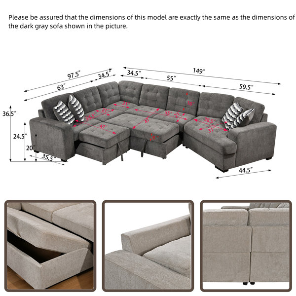 Rooms to go angelino deals heights sleeper sectional